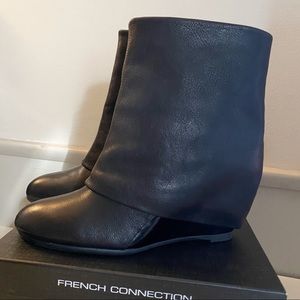 French Connection Rafaela Wedge Ankle Booties 37.5